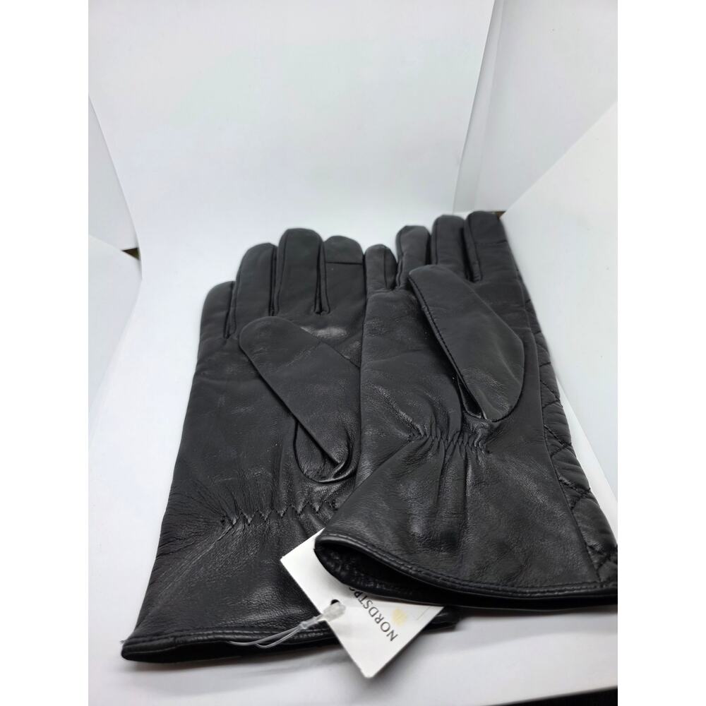 Michael Kors Black Quilted Leather Gloves - Picture 2 of 6